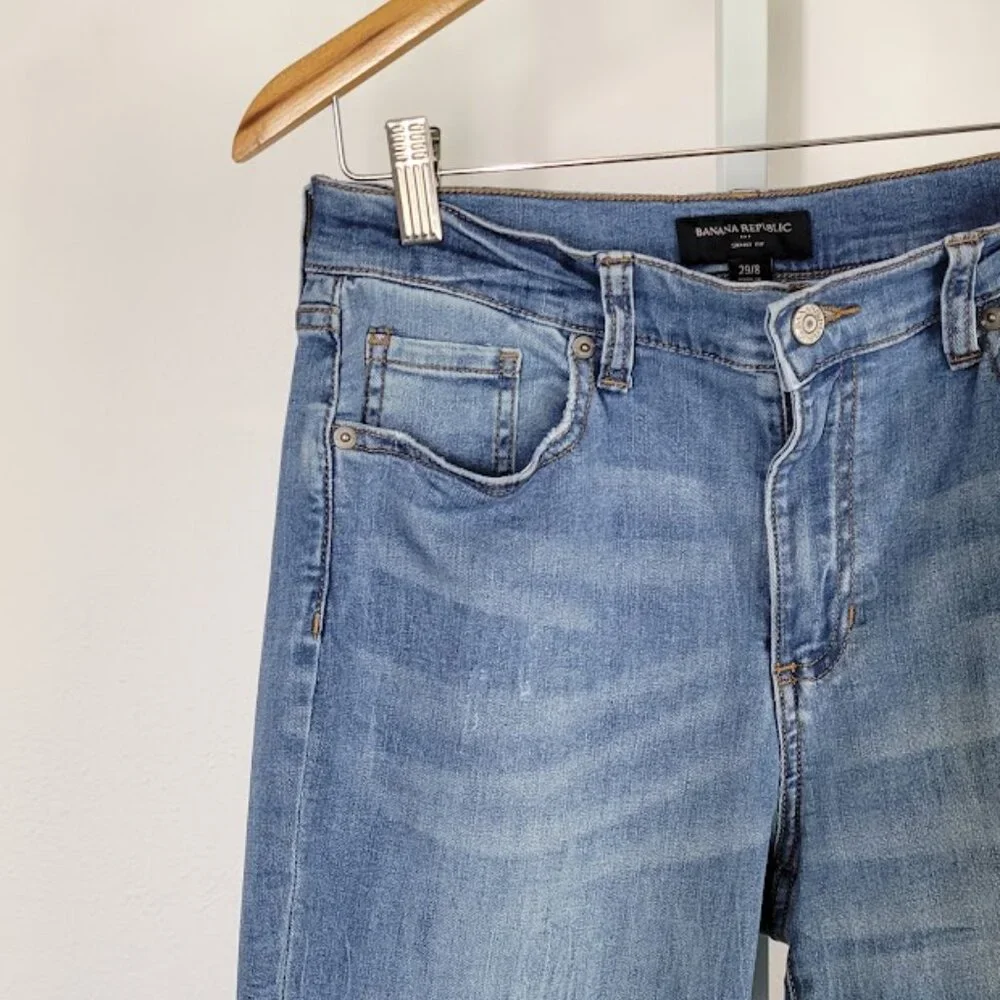 BANANA REPUBLIC skinny fit distressed denim Sz 29/8 - Picture 4 of 8
